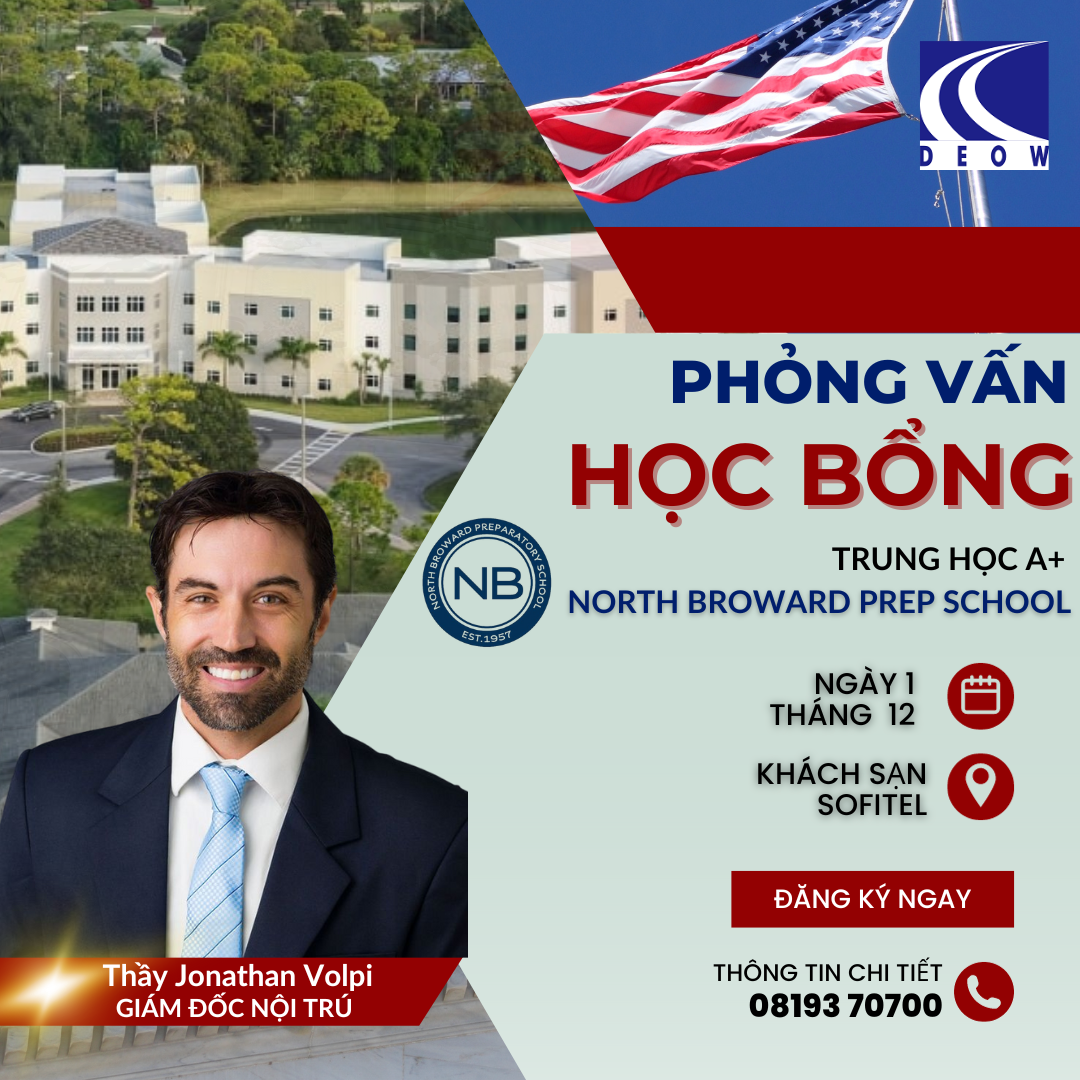 Phỏng vấn học bổng North Broward Prep School 1/12/2023