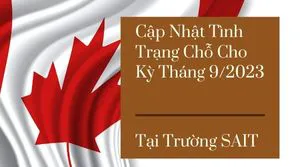 Cập Nhật Tình Trạng Chỗ Cho Kỳ Tháng 9/2023 Tại Trường SAIT