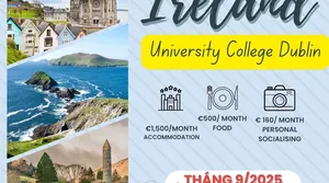 Tin tức học bổng du học tháng 8/2025 - Ireland