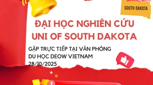GẶP TRỰC TIẾP ĐẠI HỌC NGHIÊN CỨU UNIVERSITY OF SOUTH DAKOTA TẠI VP DU HỌC DEOW VIETNAM