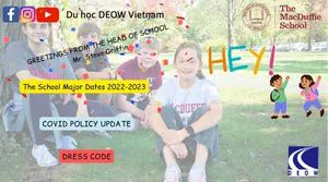 THÔNG BÁO MỚI TỪ TRƯỜNG TRUNG HỌC MACDUFFIE SCHOOL