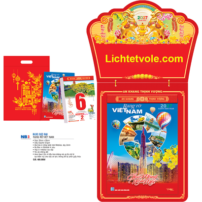 Lịch Bloc 25x35: NB3 - RẠNG RỠ VIỆT NAM   