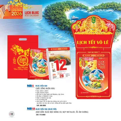 Lịch Bloc 20x30 NB6 ( CUỘC SỐNG MUÔN MÀU)