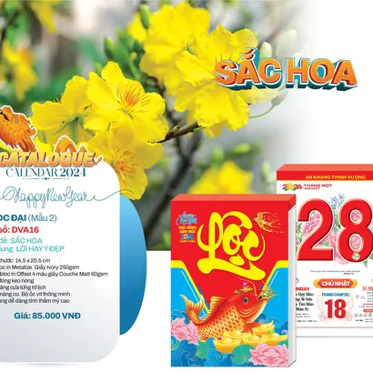 Lịch bloc đại DVA16 (SẮC HOA)