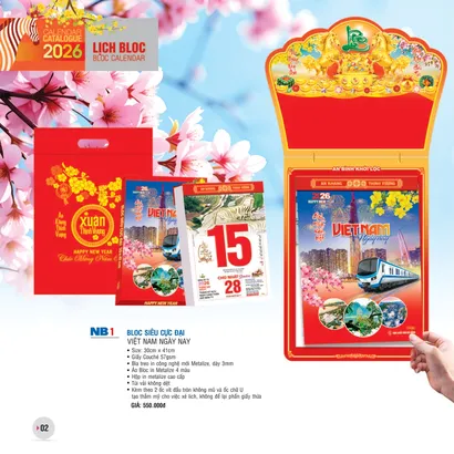 Lịch Bloc 30x41: NB1 - VIỆT NAM NGÀY NAY