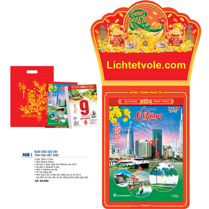 Lịch Bloc 29x41: NB1 - TINH HOA VIỆT NAM
