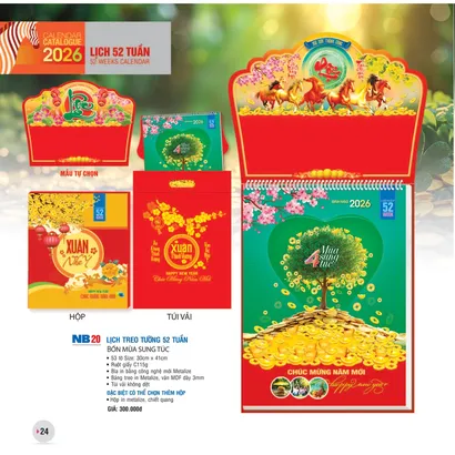 LỊCH 52 TUẦN NB20 (BỐN MÙA SUNG TÚC)