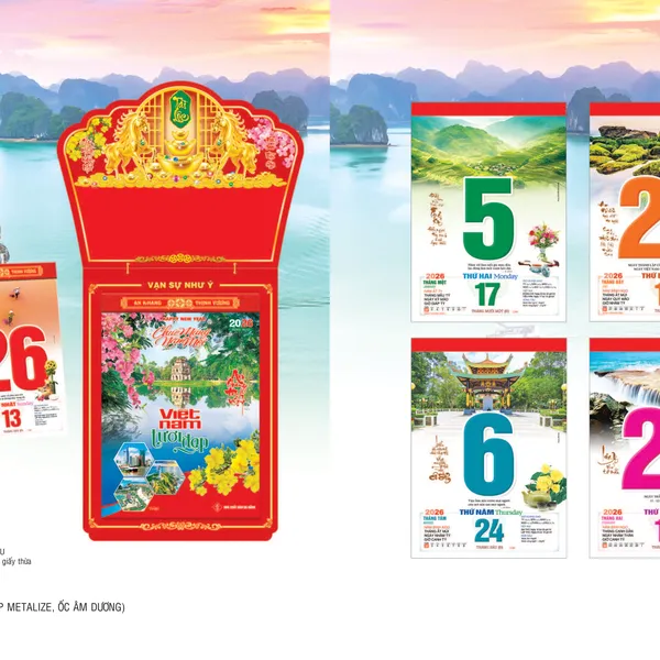 Lịch Bloc 20x30  NB07- VIỆT NAM TƯƠI ĐẸP
