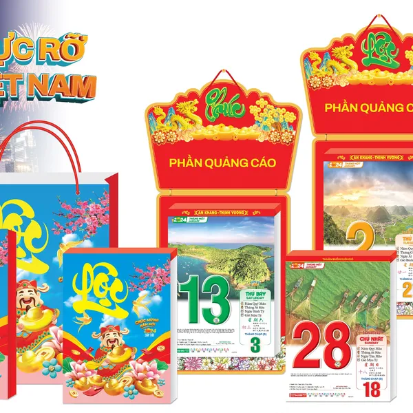 Lịch Bloc 35x53: DVA01/02 - RỰC RỠ VIỆT NAM