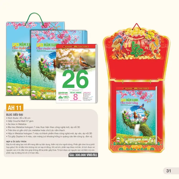 Lịch Bloc 20x30 AH11 - SẮC MÀU CUỘC SỐNG