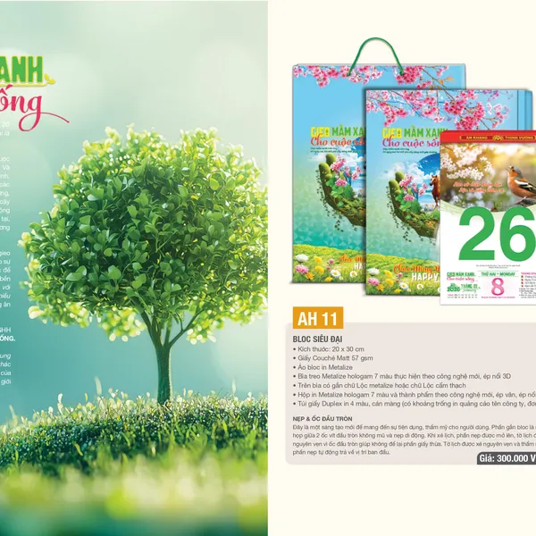 Lịch Bloc 20x30 AH11 - SẮC MÀU CUỘC SỐNG