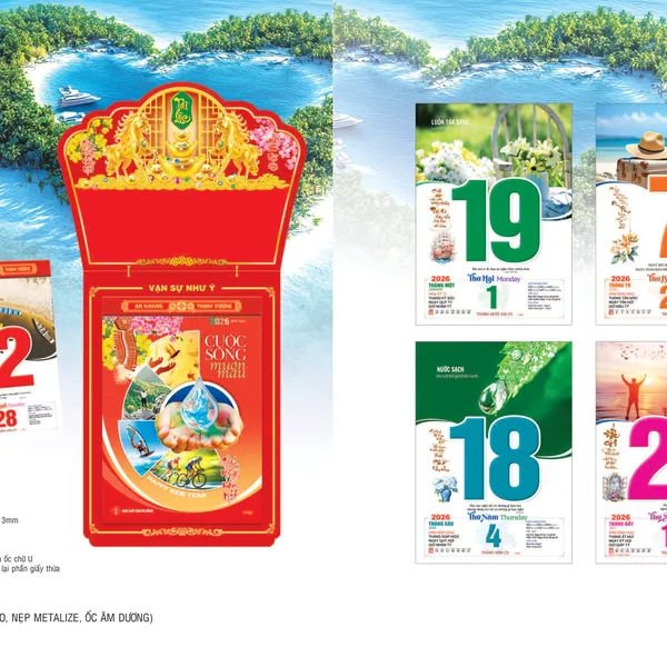 Lịch Bloc 20x30 NB6 ( CUỘC SỐNG MUÔN MÀU)