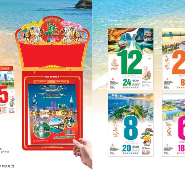 Lịch Bloc 25x35: NB3 - VIỆT NAM  KỶ NGUYÊN VƯƠN MÌNH