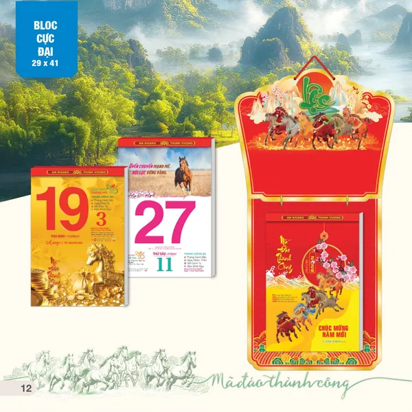 Lịch bloc 29x41 AH02 - MÃ ĐÁO THÀNH CÔNG