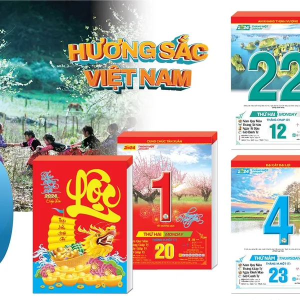 Lịch bloc đại DVA15 (HƯƠNG SẮC VIỆT NAM)