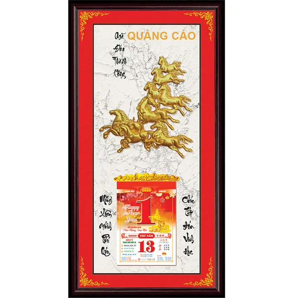 VL12 - lịch khung gỗ 2026