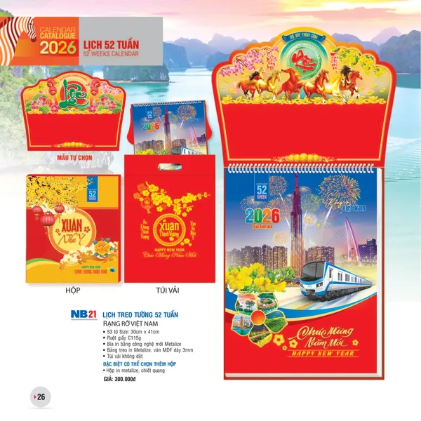 LỊCH 52 TUẦN NB21 (RẠNG RÕ VIỆT NAM)