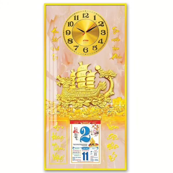 Lịch phù điêu - THUYỀN BUỒM PLĐH03