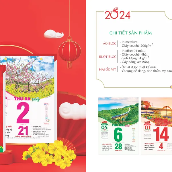 Lịch bloc đại TĐ 24 (PHONG CẢNH VIỆT NAM)