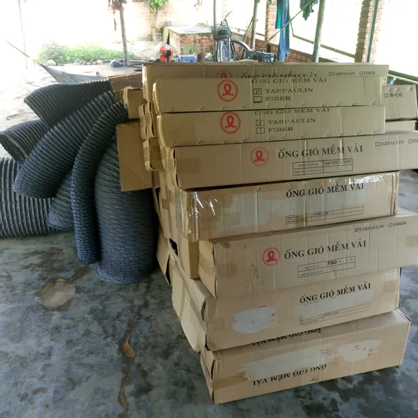 Ống dù dù ruột gà xả khí