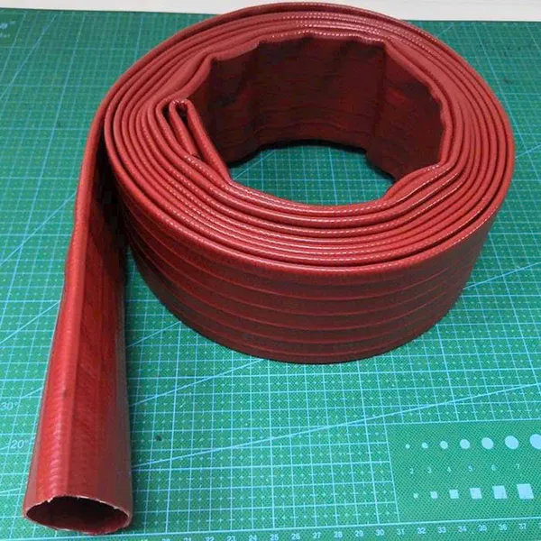 Ống bạt cốt dù màu đỏ  tải bùn cát Ø100