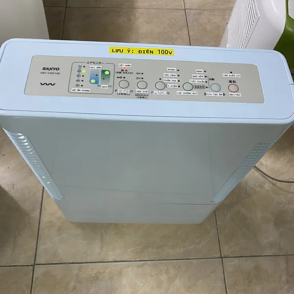 Máy Lọc Không Khí Tạo Ẩm Sanyo ABC-VWK14B Khử Mùi Diệt Khuẩn Thông Minh Nội Địa Nhật
