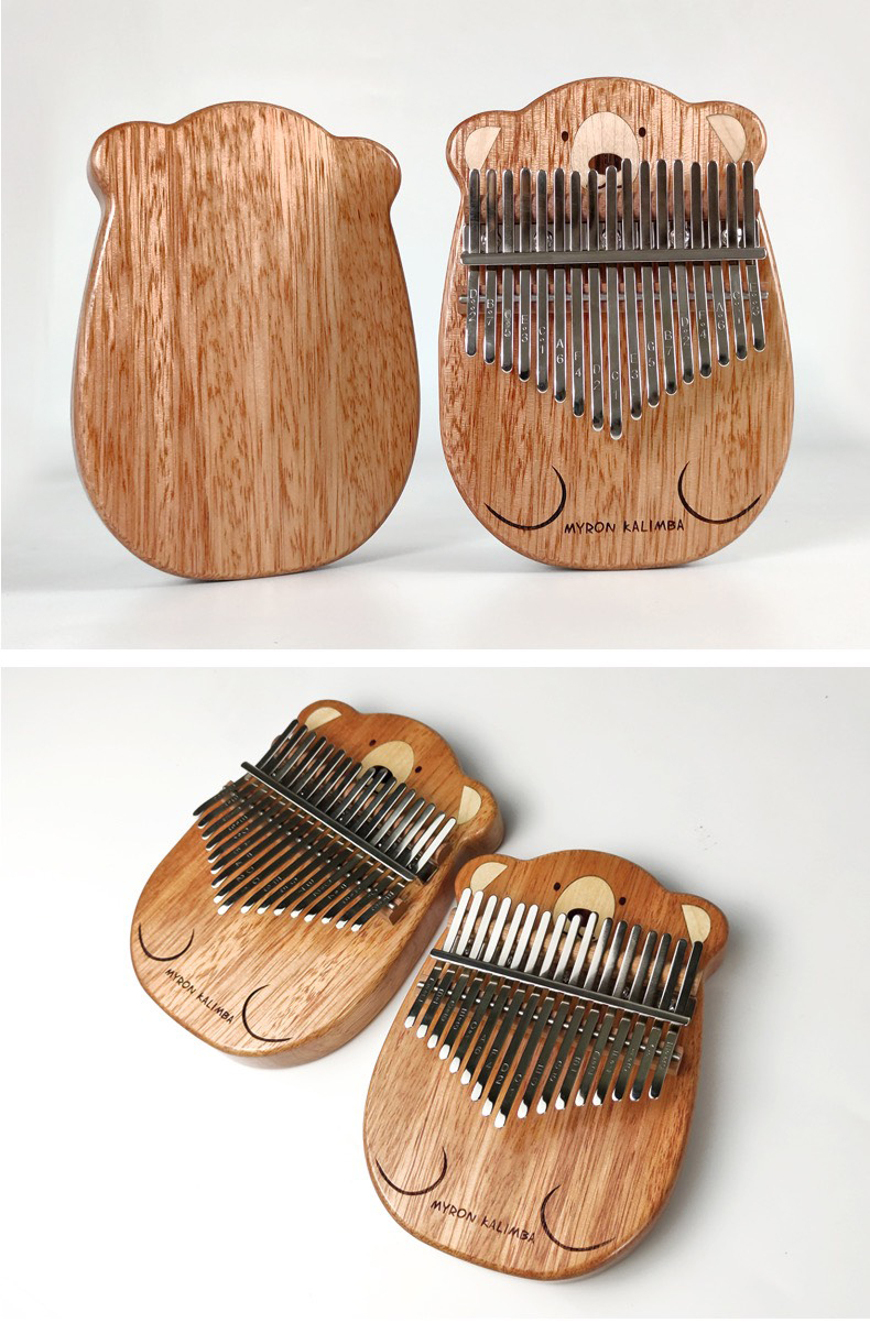 Đàn Kalimba 17 Phím Gỗ Phong - Hoa Lê Nguyên Khối Gấu Myron Đàn Kalimba 17 Phím Gỗ Phong - Hoa Lê Nguyên Khối Gấu Myron