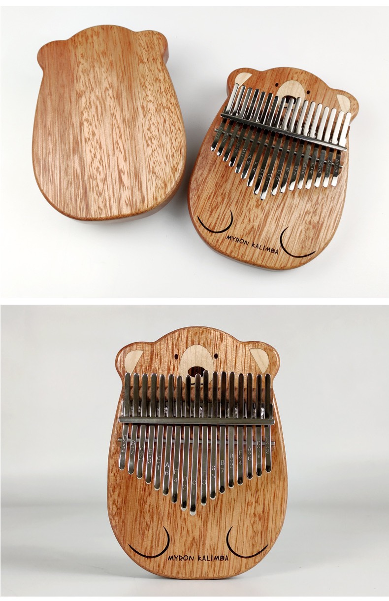 Đàn Kalimba 17 Phím Gỗ Phong - Hoa Lê Nguyên Khối Gấu Myron Đàn Kalimba 17 Phím Gỗ Phong - Hoa Lê Nguyên Khối Gấu Myron