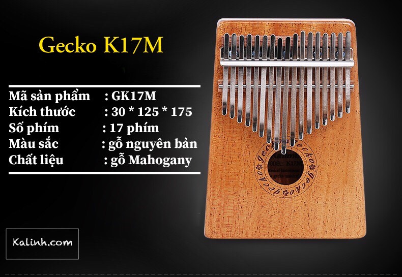 Thông tin về đàn kalimba gecko Thông tin về đàn kalimba gecko
