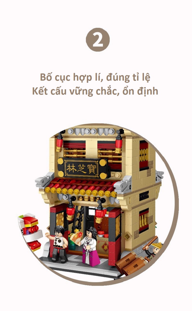 Combo 3 Nhà Phố Cổ Ngói Đỏ Nhựa ABS Xếp Hình KaLoz Combo 3 Nhà Phố Cổ Ngói Đỏ Nhựa ABS Xếp Hình KaLoz