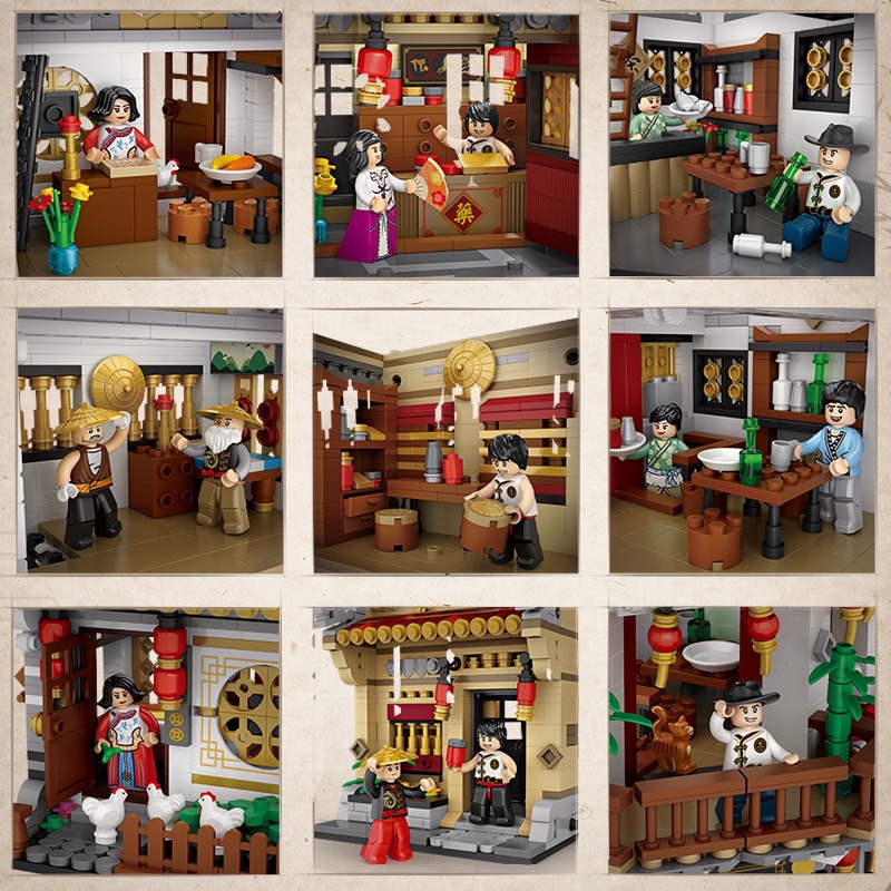 Combo 3 Nhà Phố Cổ Ngói Đỏ Nhựa ABS Xếp Hình KaLoz Combo 3 Nhà Phố Cổ Ngói Đỏ Nhựa ABS Xếp Hình KaLoz