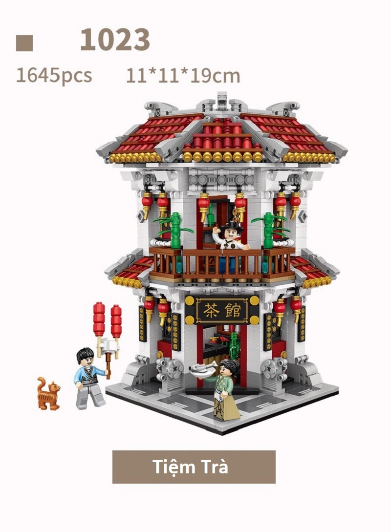 Combo 3 Nhà Phố Cổ Ngói Đỏ Nhựa ABS Xếp Hình KaLoz Combo 3 Nhà Phố Cổ Ngói Đỏ Nhựa ABS Xếp Hình KaLoz