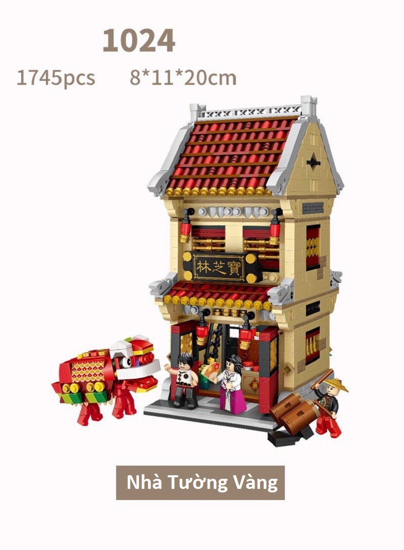 Combo 3 Nhà Phố Cổ Ngói Đỏ Nhựa ABS Xếp Hình KaLoz Combo 3 Nhà Phố Cổ Ngói Đỏ Nhựa ABS Xếp Hình KaLoz