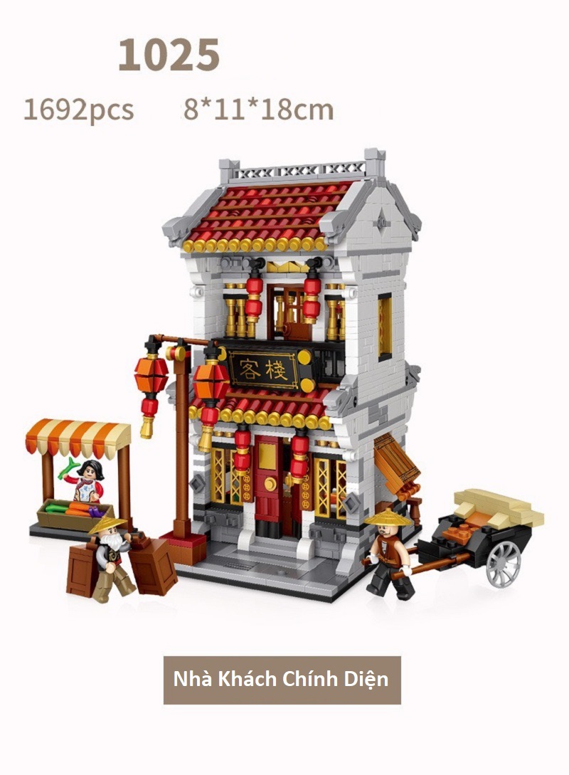 Combo 3 Nhà Phố Cổ Ngói Đỏ Nhựa ABS Xếp Hình KaLoz Combo 3 Nhà Phố Cổ Ngói Đỏ Nhựa ABS Xếp Hình KaLoz