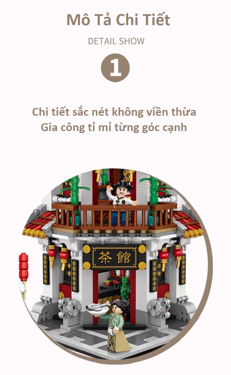 Combo 3 Nhà Phố Cổ Ngói Đỏ Nhựa ABS Xếp Hình KaLoz Combo 3 Nhà Phố Cổ Ngói Đỏ Nhựa ABS Xếp Hình KaLoz