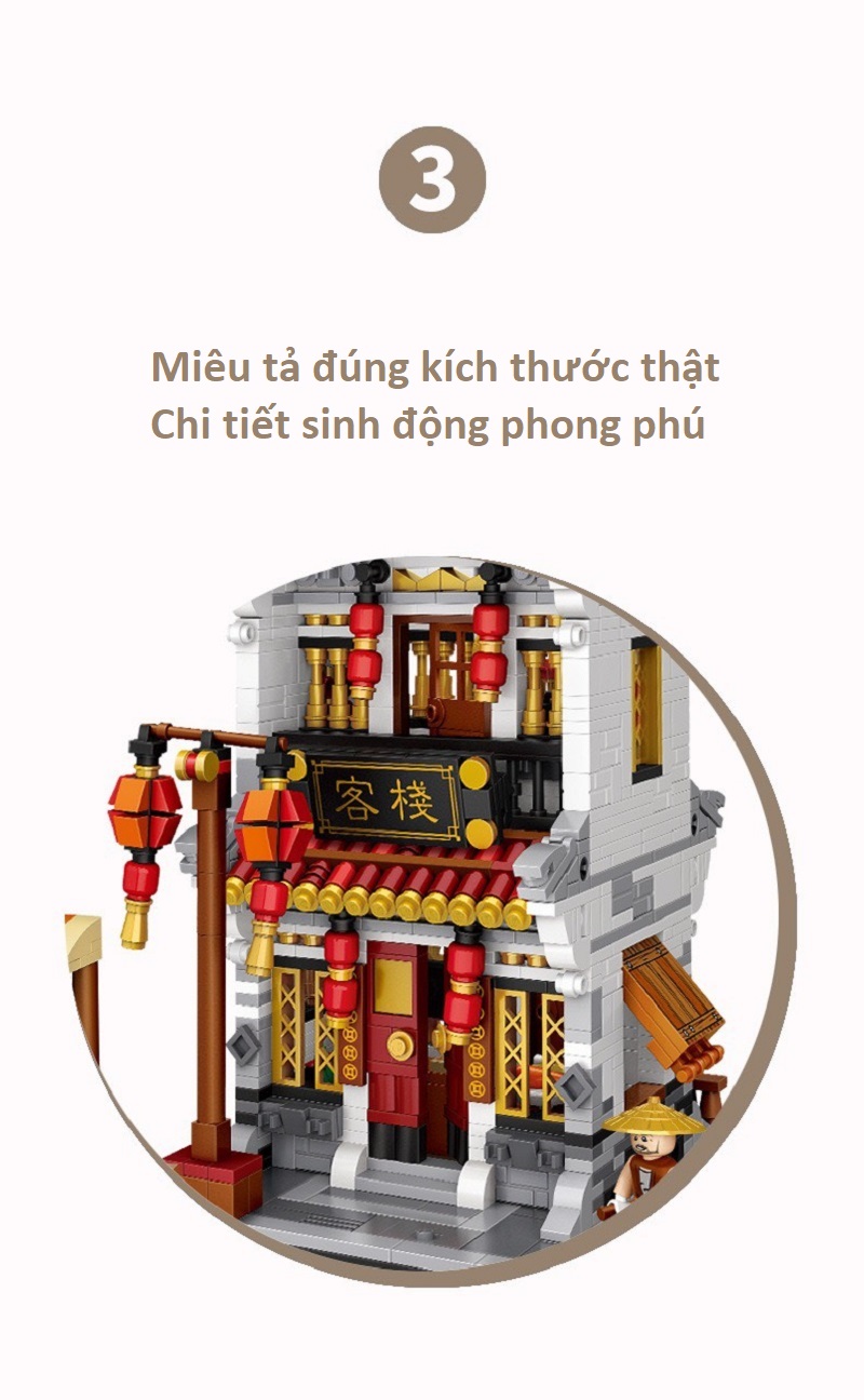 Combo 3 Nhà Phố Cổ Ngói Đỏ Nhựa ABS Xếp Hình KaLoz Combo 3 Nhà Phố Cổ Ngói Đỏ Nhựa ABS Xếp Hình KaLoz