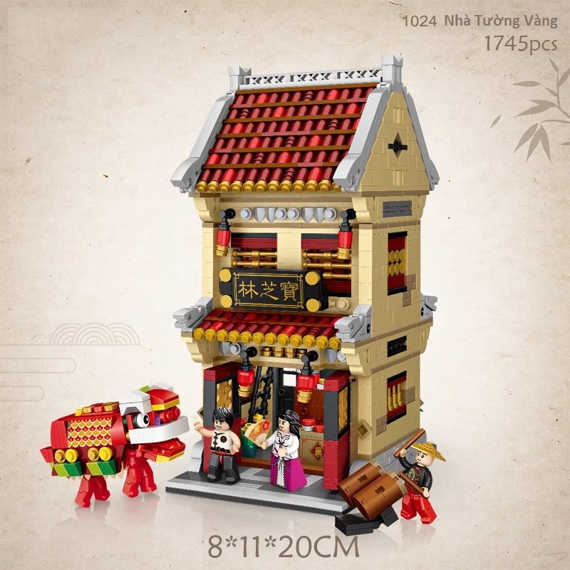 Combo 3 Nhà Phố Cổ Ngói Đỏ Nhựa ABS Xếp Hình KaLoz Combo 3 Nhà Phố Cổ Ngói Đỏ Nhựa ABS Xếp Hình KaLoz