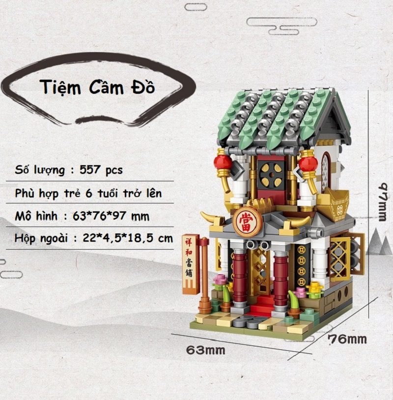 Combo 4 Tiệm Nghề Nhựa ABS Xếp Hình KaLoz Combo 4 Tiệm Nghề Nhựa ABS Xếp Hình KaLoz