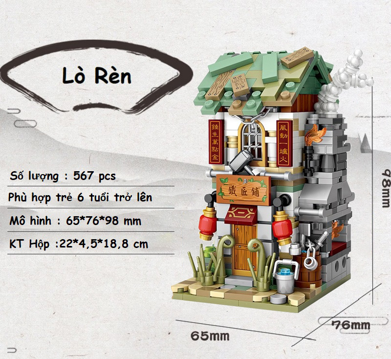Combo 4 Tiệm Nghề Nhựa ABS Xếp Hình KaLoz Combo 4 Tiệm Nghề Nhựa ABS Xếp Hình KaLoz