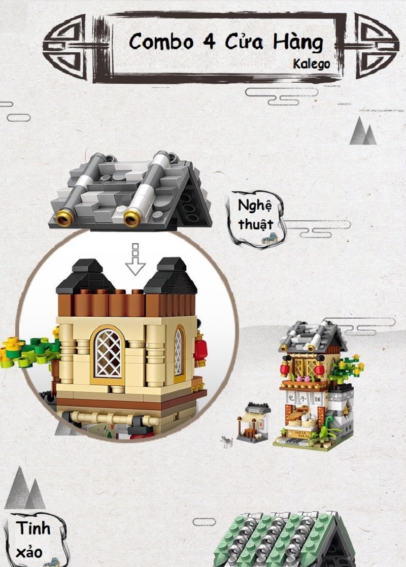 Combo 4 Tiệm Nghề Nhựa ABS Xếp Hình KaLoz Combo 4 Tiệm Nghề Nhựa ABS Xếp Hình KaLoz