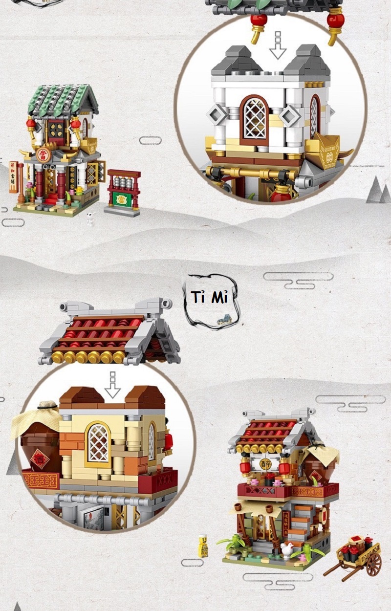 Combo 4 Tiệm Nghề Nhựa ABS Xếp Hình KaLoz Combo 4 Tiệm Nghề Nhựa ABS Xếp Hình KaLoz