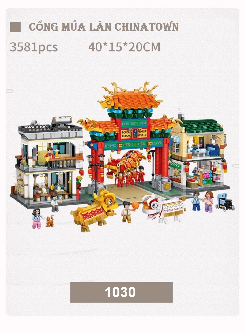 Combo Cổng ChinaTown Múa Lân Nhựa ABS Xếp Hình KaLoz Combo Cổng ChinaTown Múa Lân Nhựa ABS Xếp Hình KaLoz