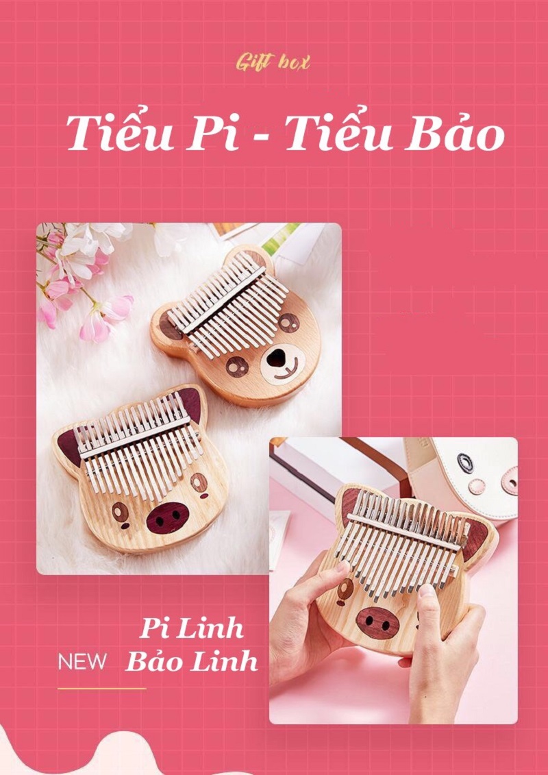Đàn Kalimba 17 Phím Khắc Nguyên Khối Tiểu Linh Đàn Kalimba 17 Phím Gỗ Sồi Nguyên Khối Tiểu Linh Byla KaLinh