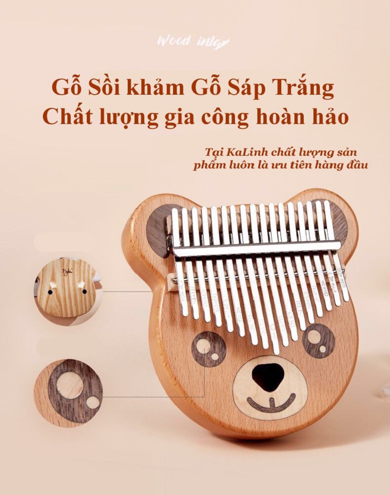 Đàn Kalimba 17 Phím Gỗ Sồi Nguyên Khối Tiểu Linh Byla KaLinh Đàn Kalimba 17 Phím Gỗ Sồi Nguyên Khối Tiểu Linh Byla KaLinh