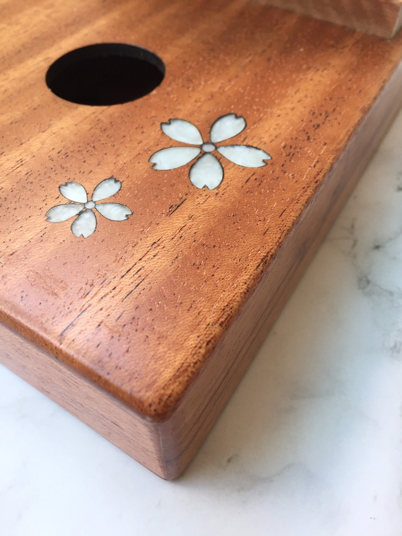 Đàn Kalimba 17 Phím Gỗ Mahogany Khảm Anh Đào Trắng KaLinh Đàn Kalimba 17 Phím Gỗ Mahogany Khảm Anh Đào Trắng KaLinh