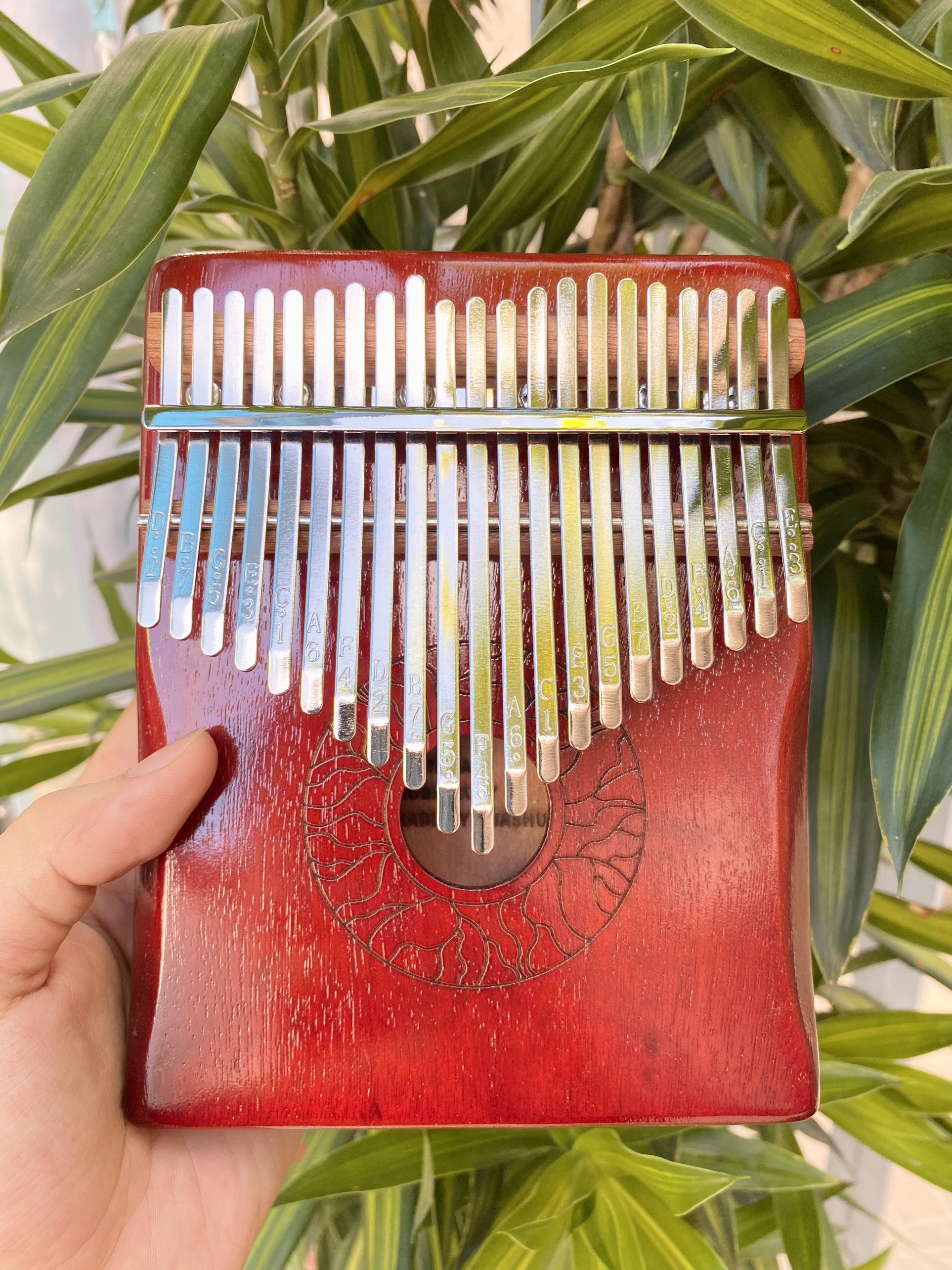 Đàn Kalimba 21 Phím Sen Huashu Mahogany Đỏ Classic Bo Đàn Kalimba 21 Phím Sen Huashu Mahogany Đỏ Classic Bo