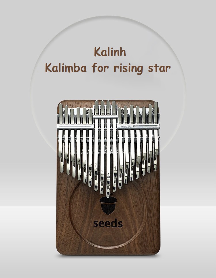 Đàn Kalimba Gỗ Nguyên Khối 2 Tầng Walnut Seeds Đàn Kalimba Gỗ Nguyên Khối 2 Tầng Walnut Seeds