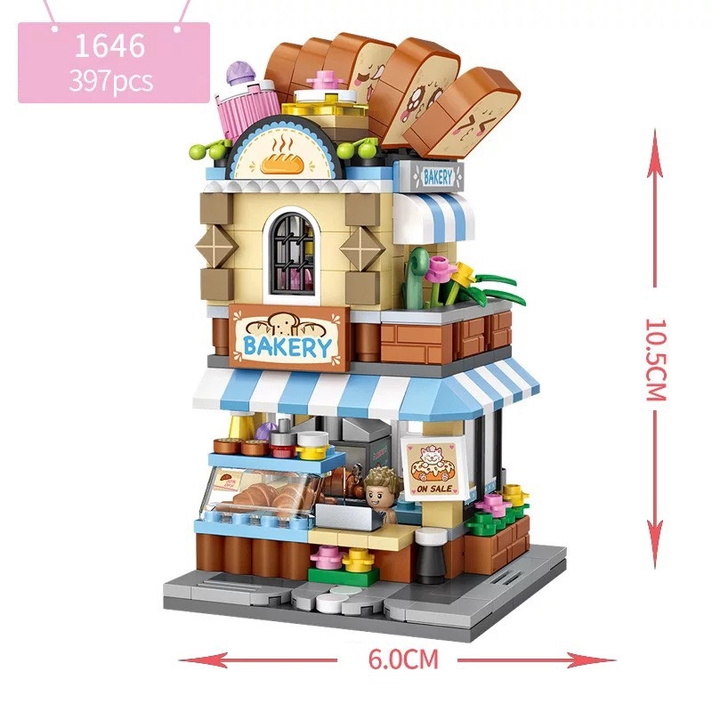 Combo 24 Nhà Phố Nhựa ABS Xếp Hình KaLoz Combo 24 Nhà Phố Nhựa ABS Xếp Hình KaLoz