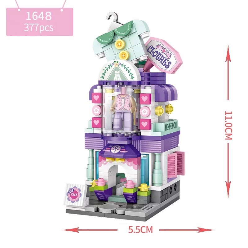 Combo 24 Nhà Phố Nhựa ABS Xếp Hình KaLoz