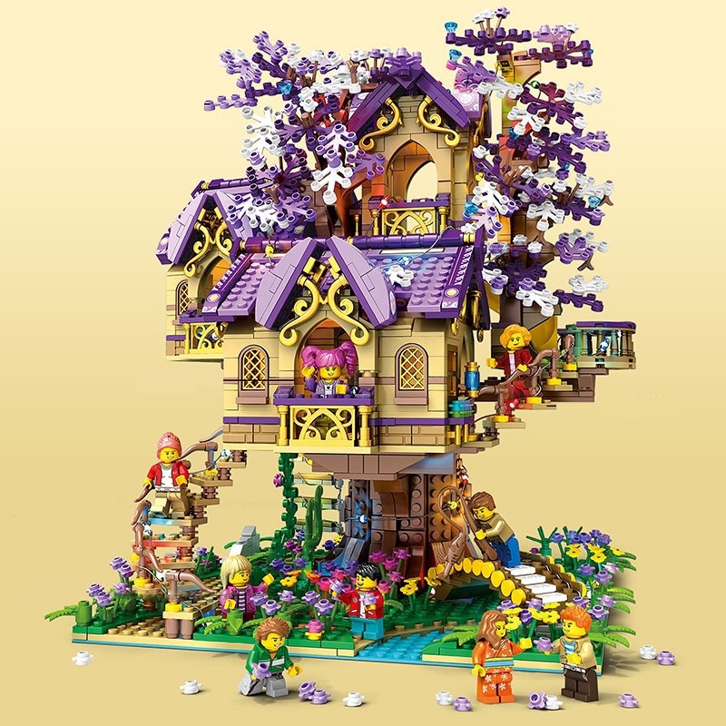 Nhà Hoa Đào Tím 2242pcs Nhựa ABS Xếp Hình KaLoz Nhà Hoa Đào Tím 2242pcs Nhựa ABS Xếp Hình KaLoz